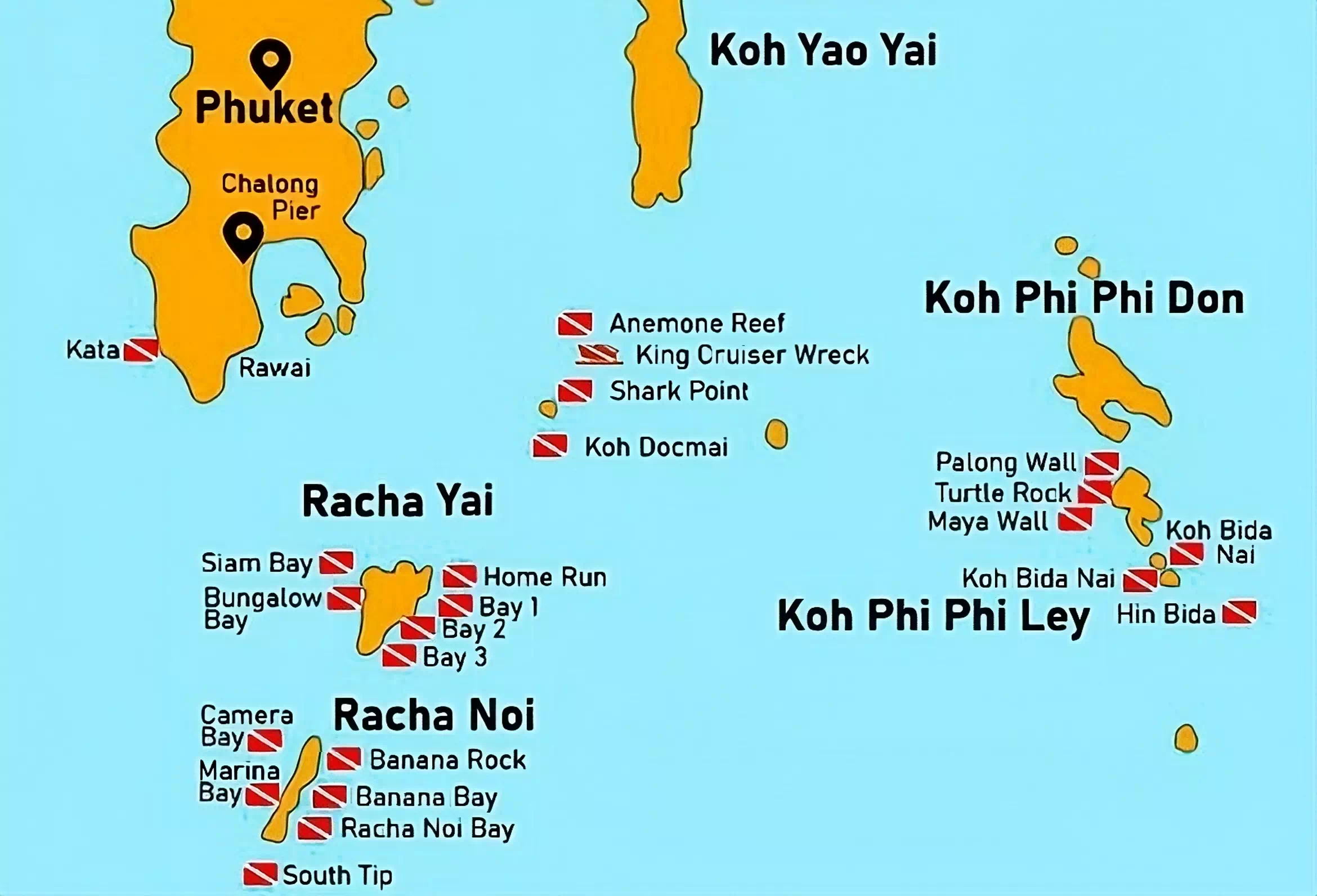 Scuba Diving Phuket Map