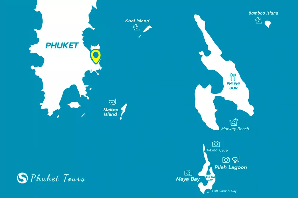 Map of the Phi Phi Islands